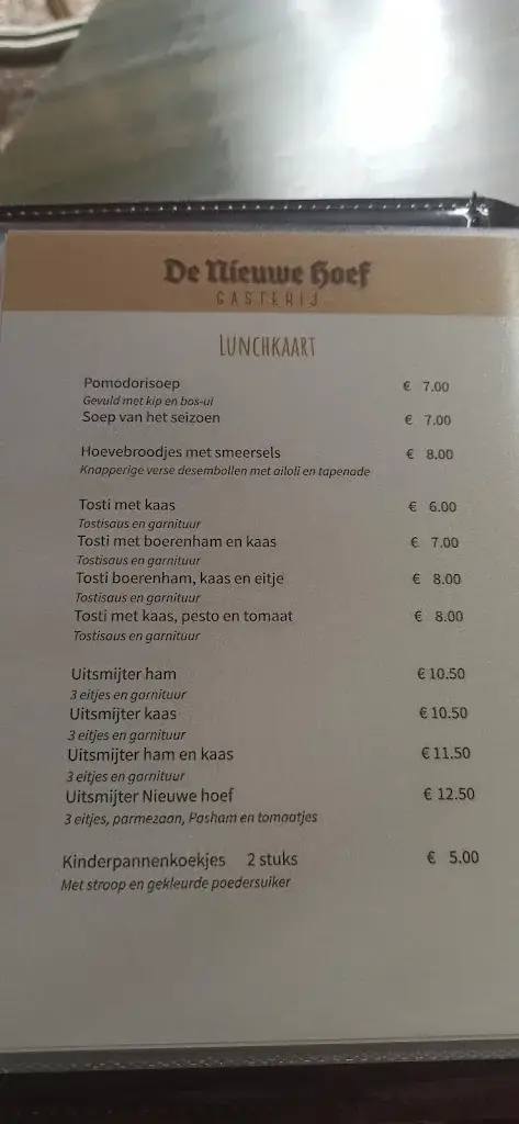 Menü_Gasterij De Nieuwe Hoef_Hilvarenbeek_Bild_3