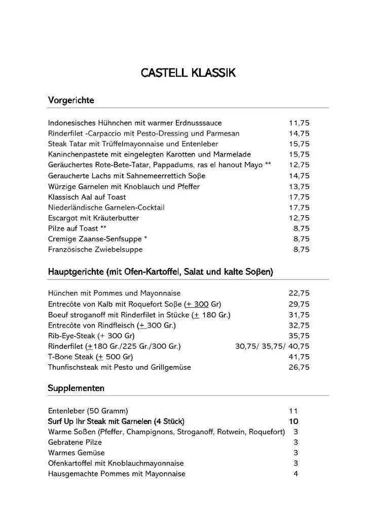 Menu_Restaurant Castell_Zaandam_image_2