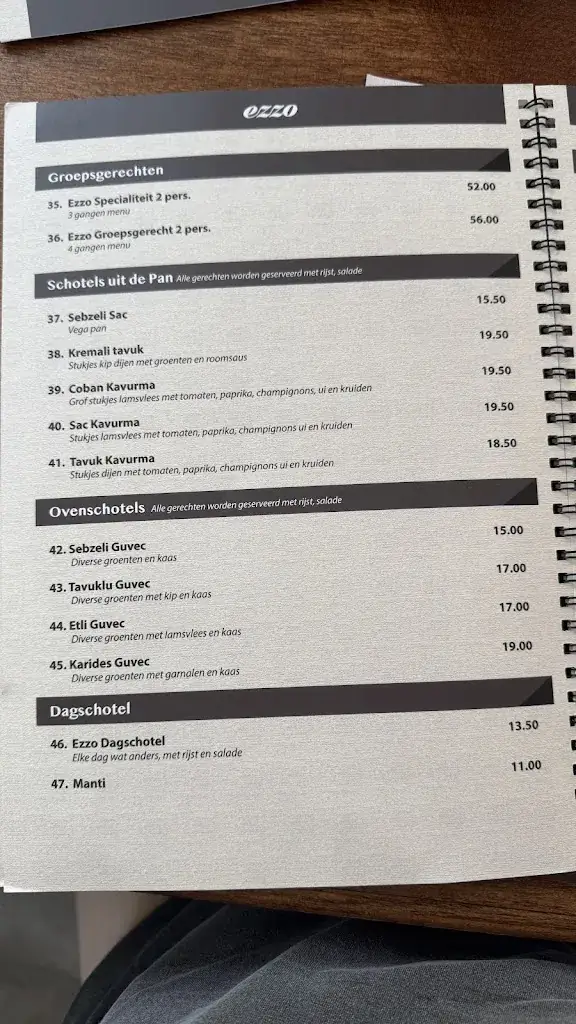 Menu_Ezzo Restaurant_Rotterdam_image_1