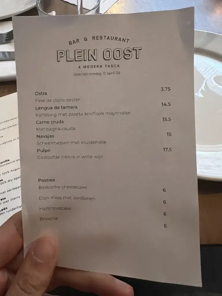 Menu_Tasca Plein Oost_Rotterdam_image_4