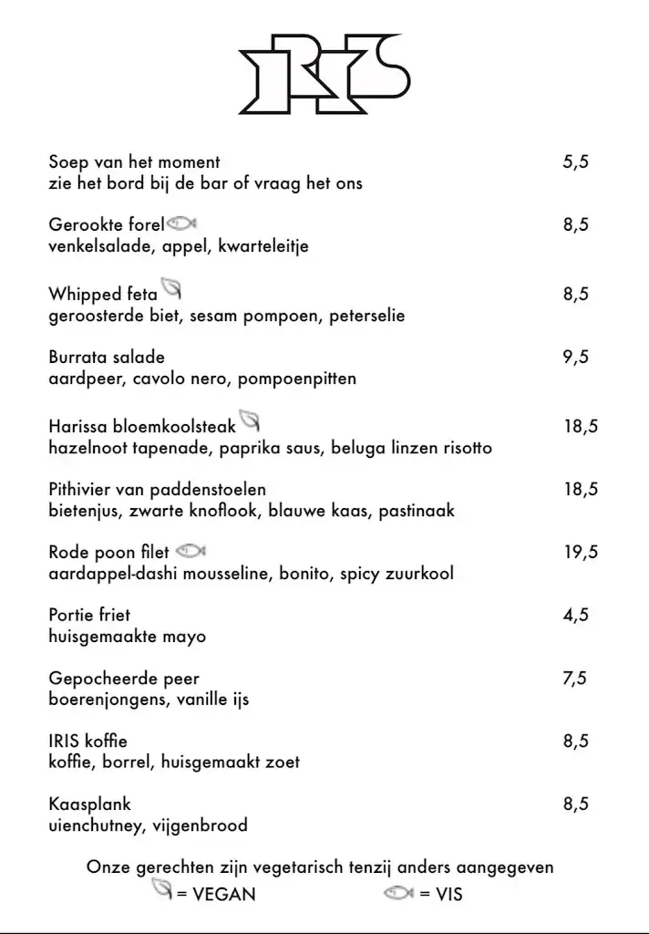 Menu_Restaurant IRIS_Eindhoven_image_3