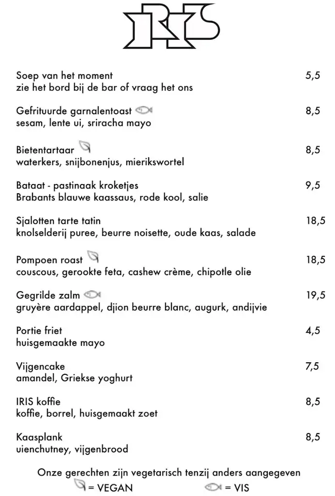 Menu_Restaurant IRIS_Eindhoven_image_4