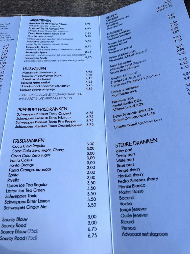 Menu_Bistro Bar Bij de Nonnen_Zundert_image_1