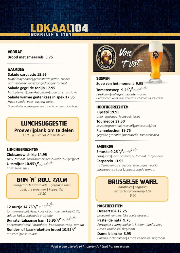 Menu_Lokaal104 : De plaats voor Lunch, Borrel & Diner in Zundert_Zundert_image_2