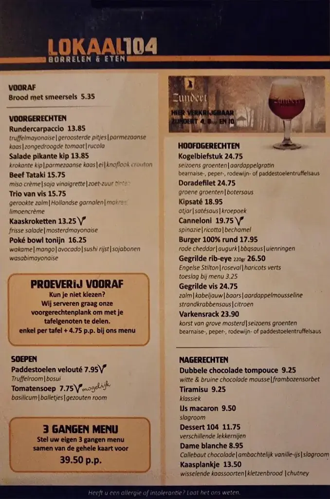 Menu_Lokaal104 : De plaats voor Lunch, Borrel & Diner in Zundert_Zundert_image_3