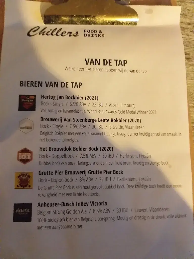 Menu_Chillers. De gezelligste plek voor diner en borrel in Emmeloord_Emmeloord_imagen_3