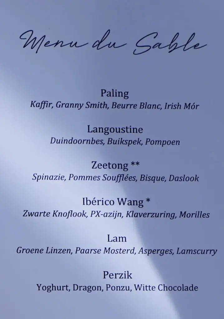 Menu_Restaurant Le Sable_Veldhoven_immagine_2