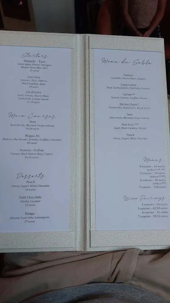 Menu_Restaurant Le Sable_Veldhoven_immagine_4