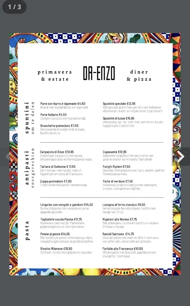 Menu_Da Enzo Emmeloord_Emmeloord_image_2