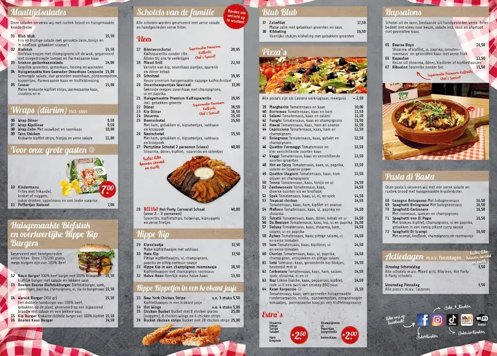 Menu_Familierestaurant Cafetaria De 4 Linden_Middelbeers_image_1