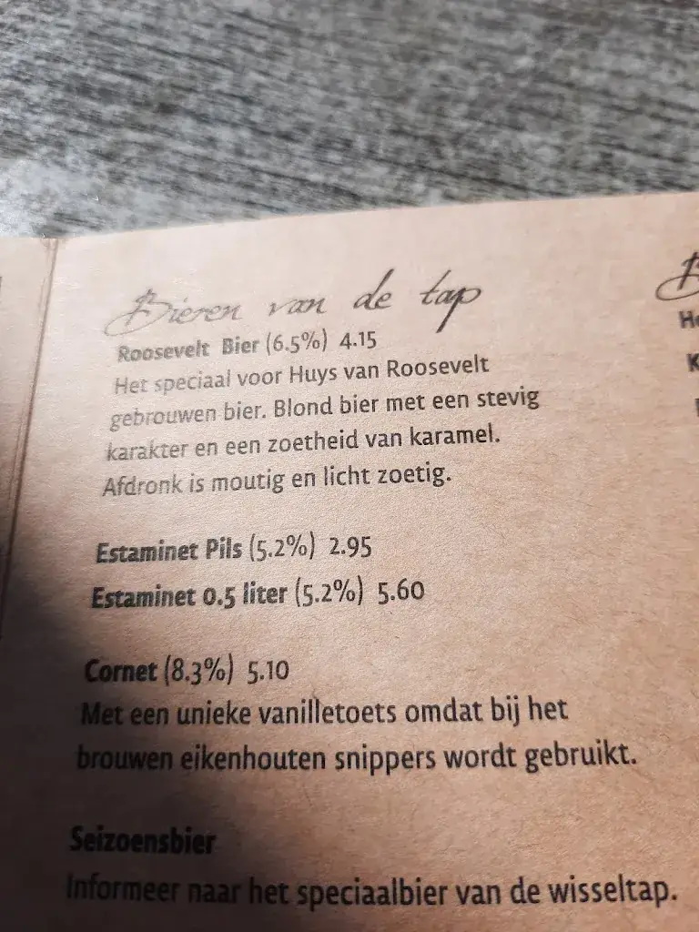 Menü_Brasserie Restaurant Huys van Roosevelt_Oud-Vossemeer_Bild_4