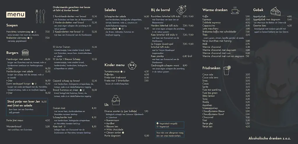 Menu_Uitspanning ‘t Blauwe Schaap_Zand_immagine_1