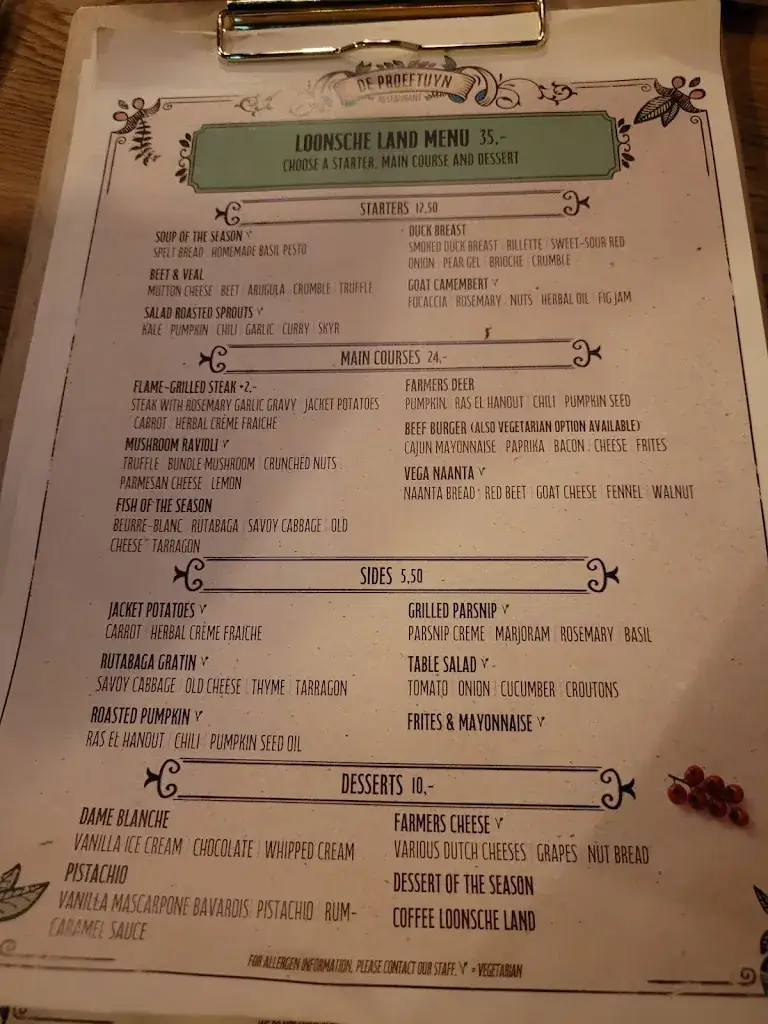 Menu_Restaurant De Proeftuyn_Kaatsheuvel_image_3