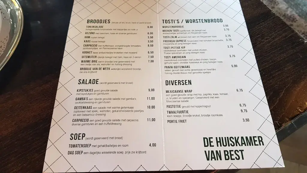 Menu_Grand Café De Bank_Best_image_1