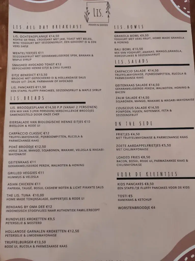 Menu_LIS. Brunchcafé_Veldhoven_image_1