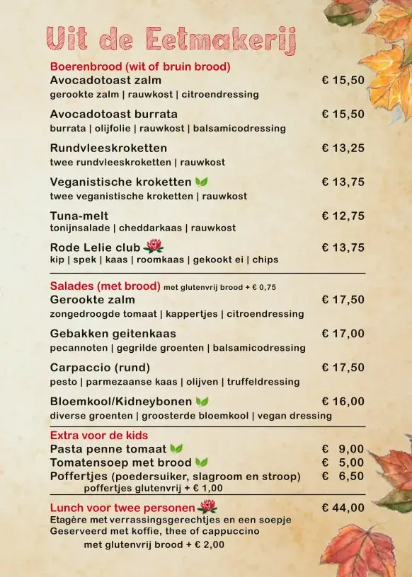 Menu_Boscafé De Rode Lelie_Oisterwijk_image_1