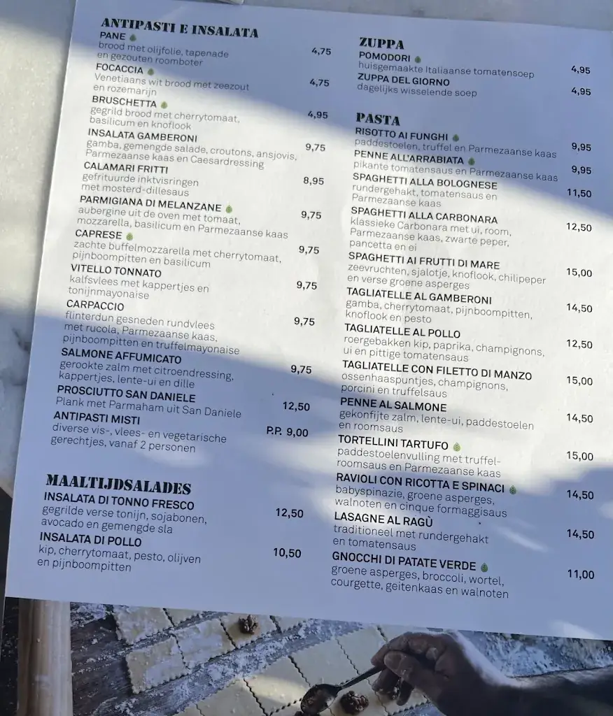Menu_Restaurant Made in Italy_Rijswijk_image_1