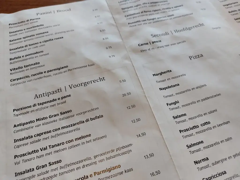 Menü_Italiaans restaurant Gran Sasso Rijswijk_Rijswijk_Bild_1