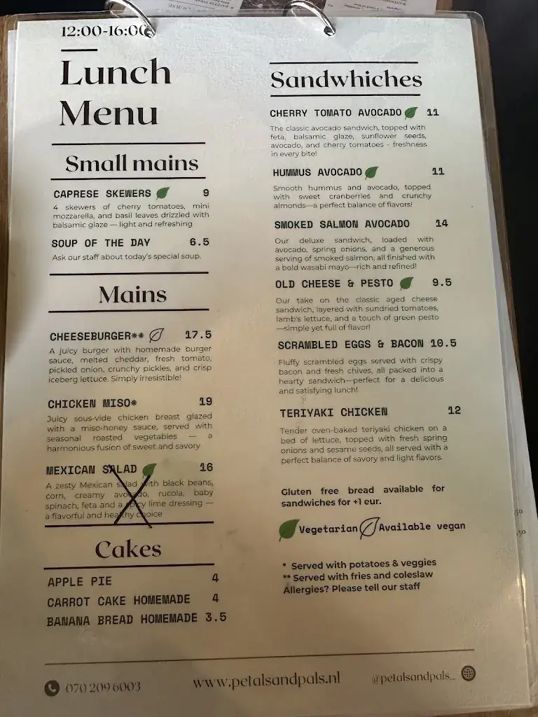 Menu_Restaurant and Bar Petals & Pals_Rijswijk_image_2