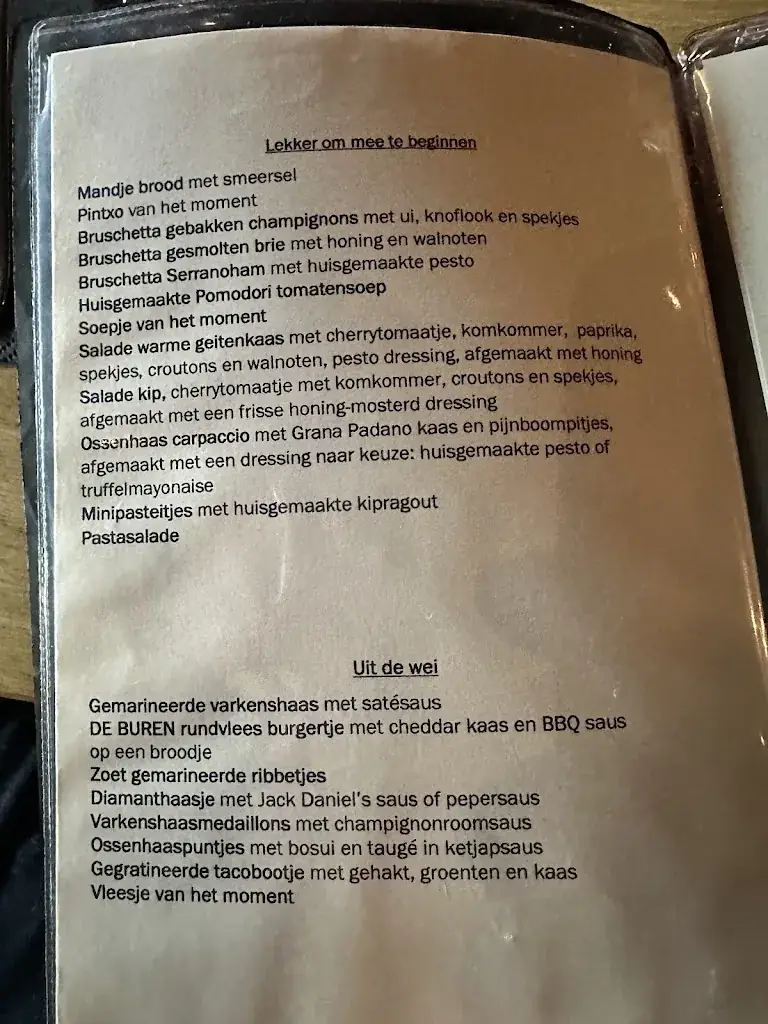 Menu_Restaurant De Buren_Terheijden_image_1