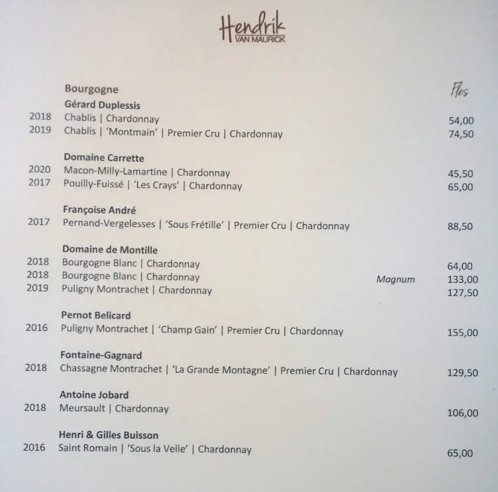 Menu_Kasteel Maurick Restaurant_Vught_image_2