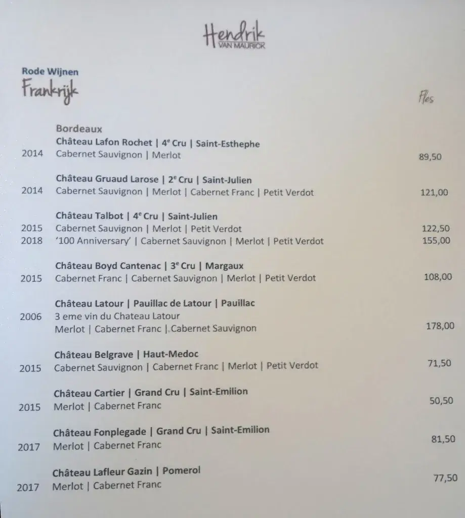 Menu_Kasteel Maurick Restaurant_Vught_image_3