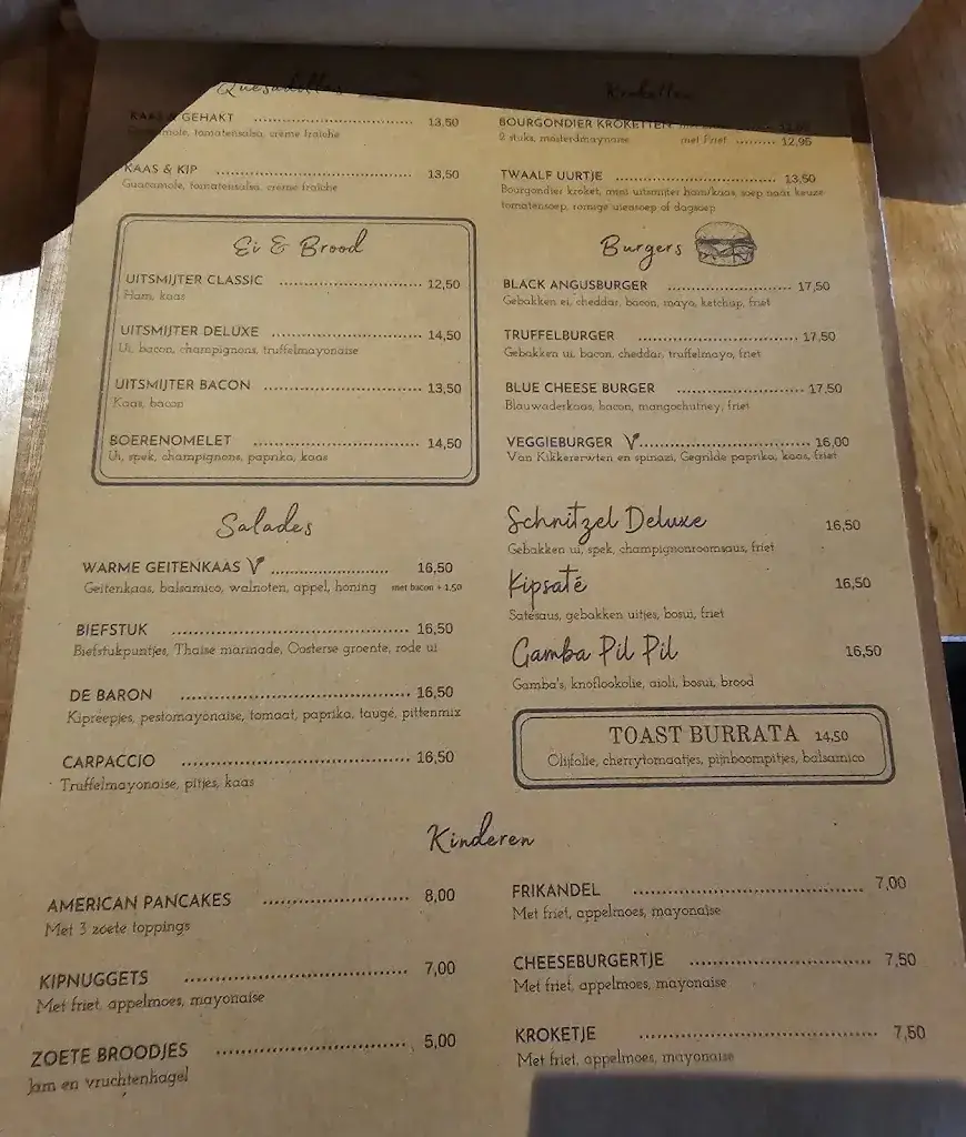 Menu_Brasserie De Baron - Uden_Uden_image_1