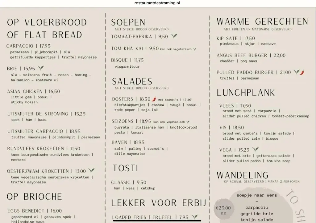 Menu_Restaurant de Stroming_Woudrichem_image_1