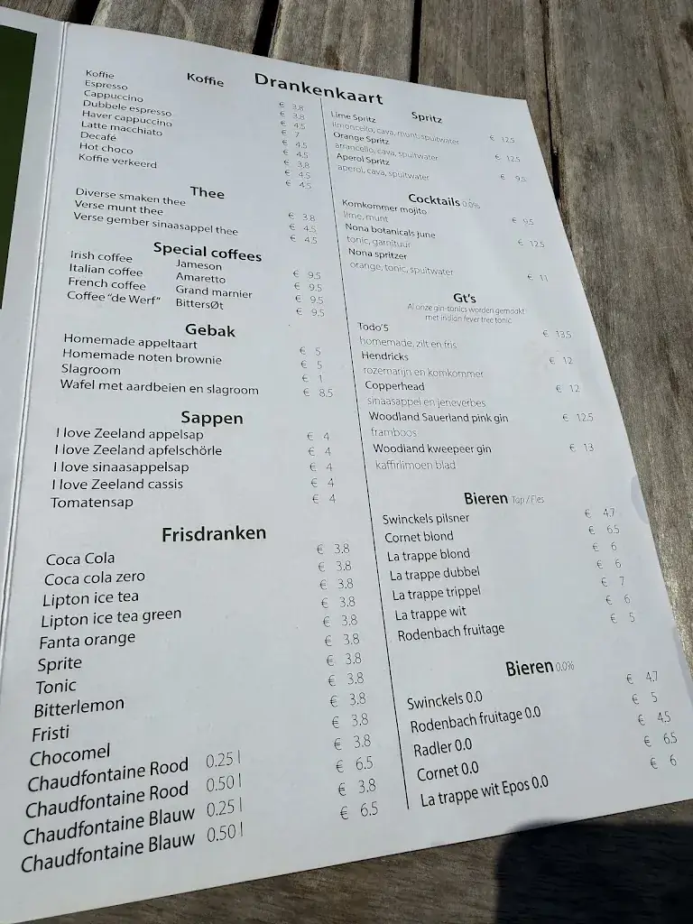 Menu_Restaurant De Werf in Veere ( NL)_Veere_image_2