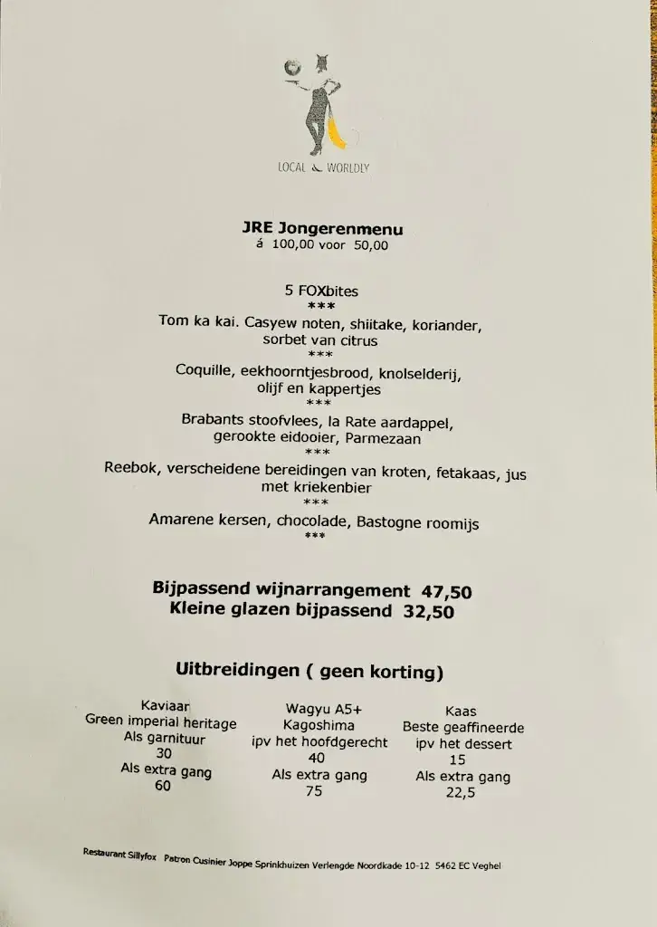Menu_Restaurant Sillyfox_Veghel_imagen_1