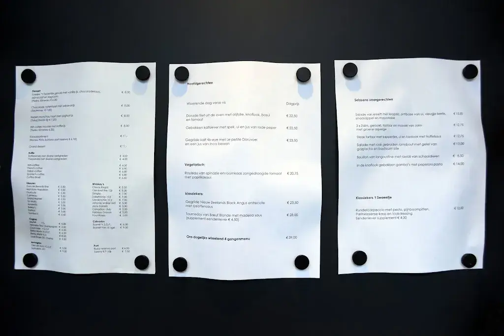 Menu_Restaurant 't Swaentje_'s-Graveland_image_1