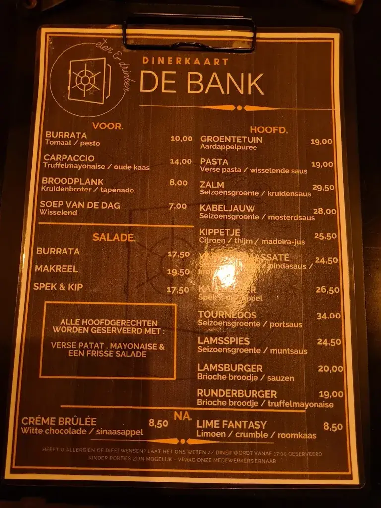 Menu_De Bank Texel_Texel_image_2