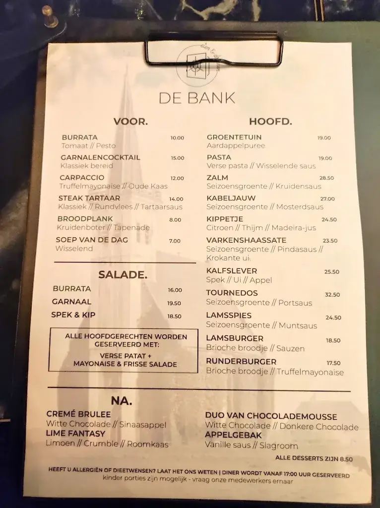 Menu_De Bank Texel_Texel_image_3
