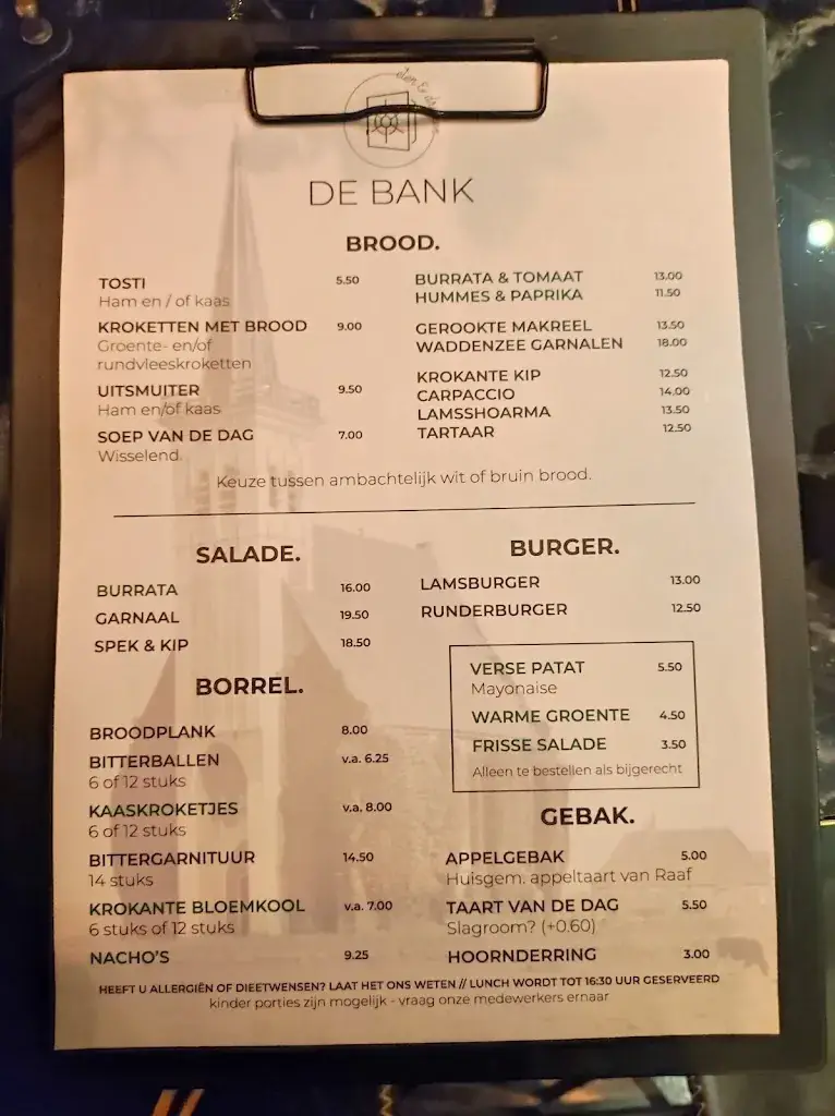 Menu_De Bank Texel_Texel_image_4