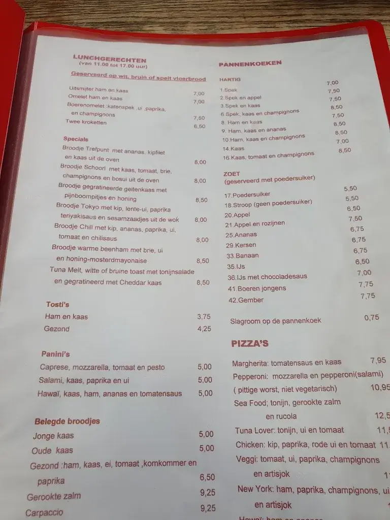 Menu_Restaurant 't Trefpunt Schoorl_Schoorl_image_3