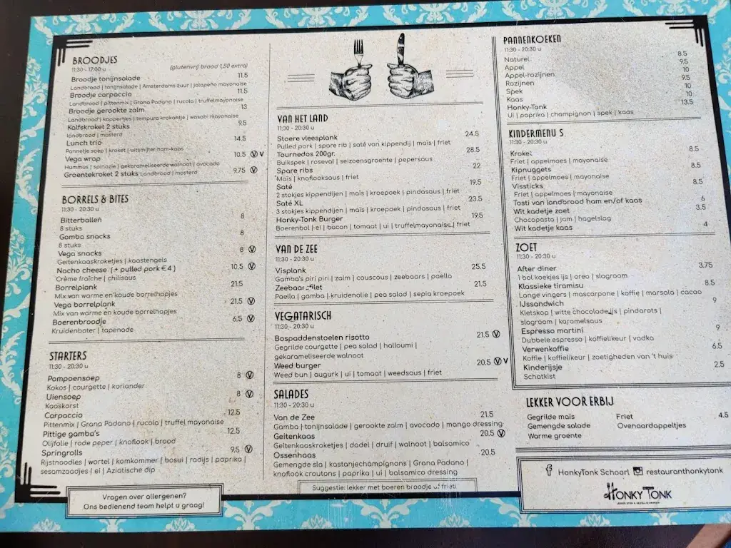 Menu_Restaurant Honky Tonk Schoorl_Schoorl_image_2