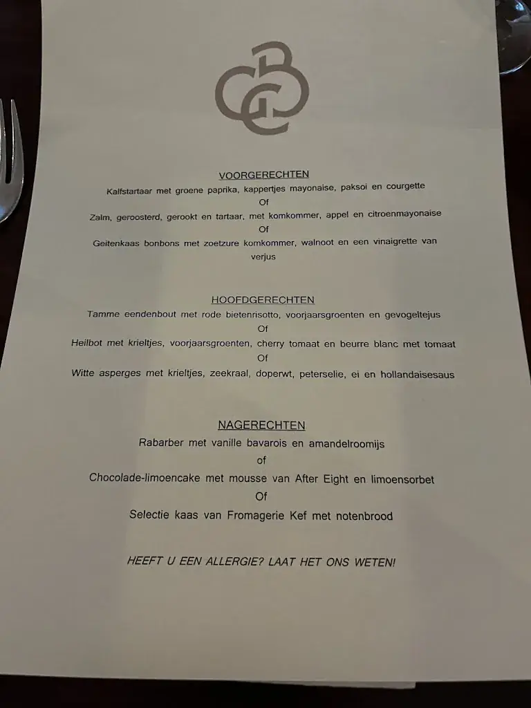 Menu_Grand Cafe Bourgogne_Schoorl_image_1