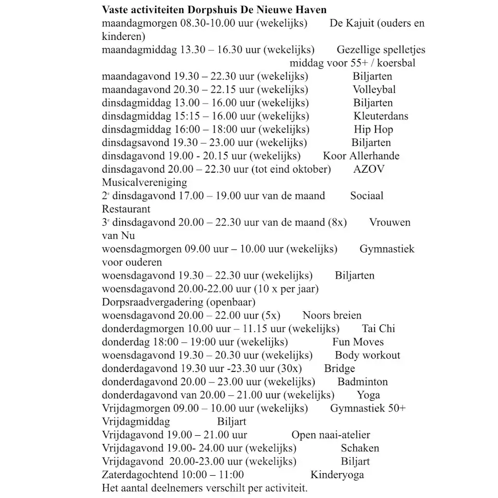 Menu_Stichting Dorpshuis 