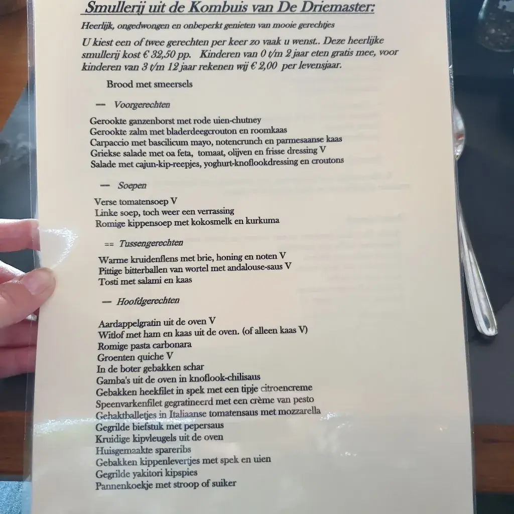 Menu_Café‚ Restaurant 'De Driemaster'_Medemblik_image_2