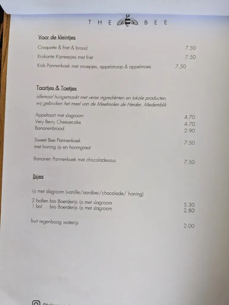 Menu_THE BEE_Opperdoes_image_3