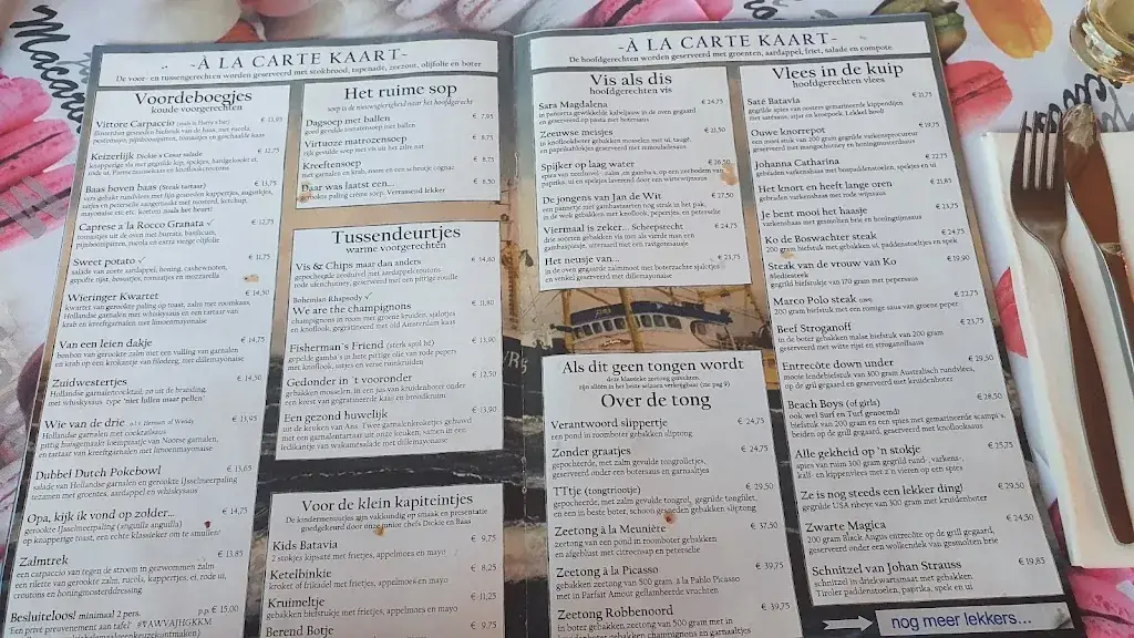 Menu_Restaurant De Dikke Bries_Wieringerwerf_image_1
