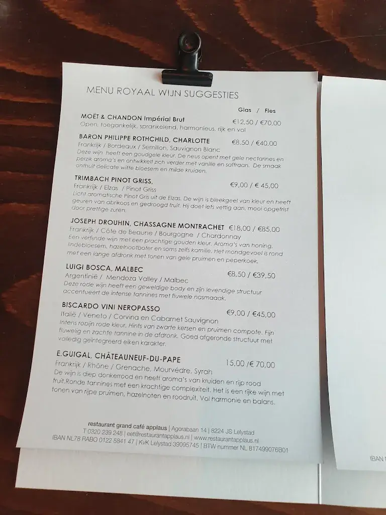 Menu_Restaurant Applaus_Lelystad_image_3