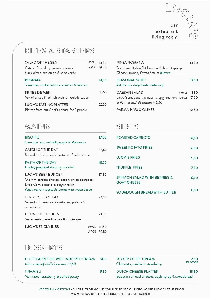Menu_Lucias Restaurant_Amstelveen_image_2