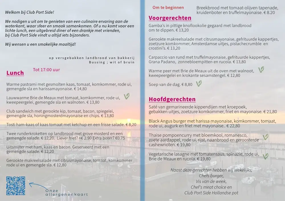 Menu_Club Port Side_Lelystad_image_1