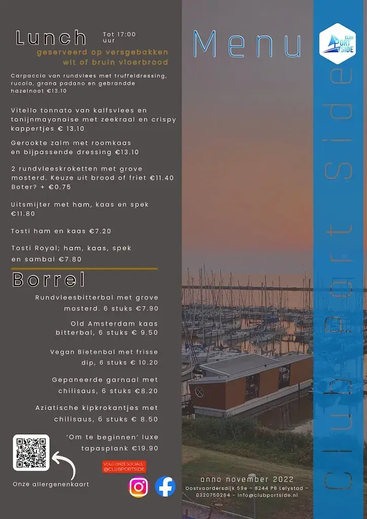 Menu_Club Port Side_Lelystad_image_3