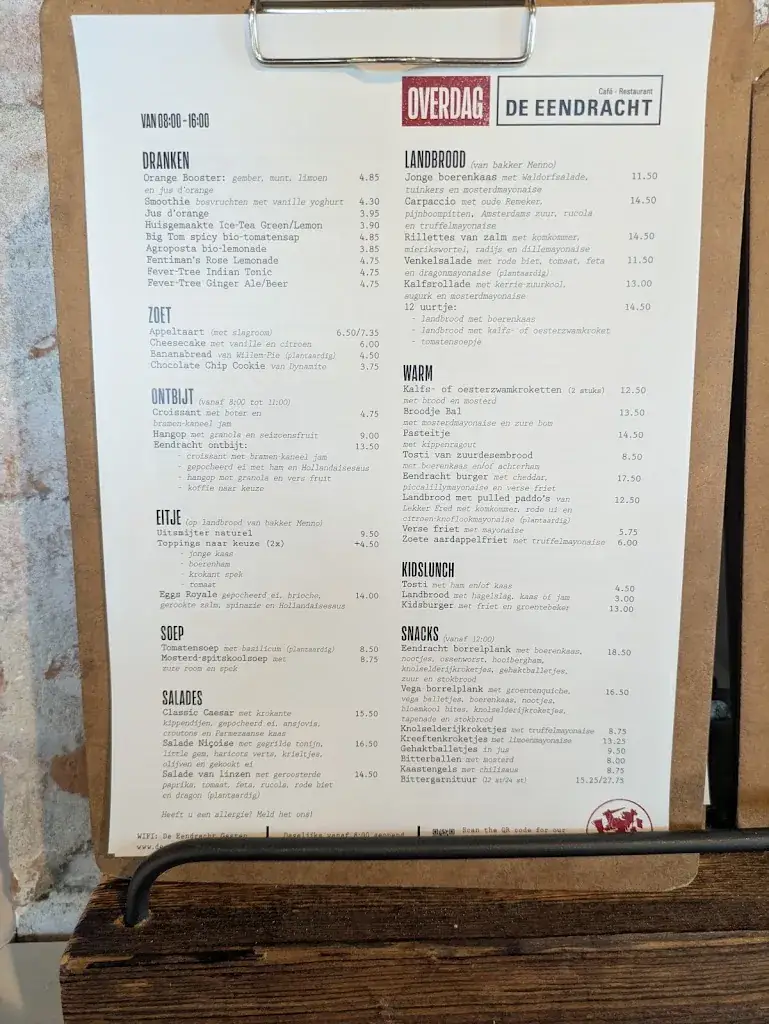 Menu_De Eendracht Alkmaar in ´t IJkgebouw_Alkmaar_imagen_1