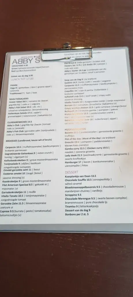 Menu_Restaurant Abby’s_Alkmaar_image_3