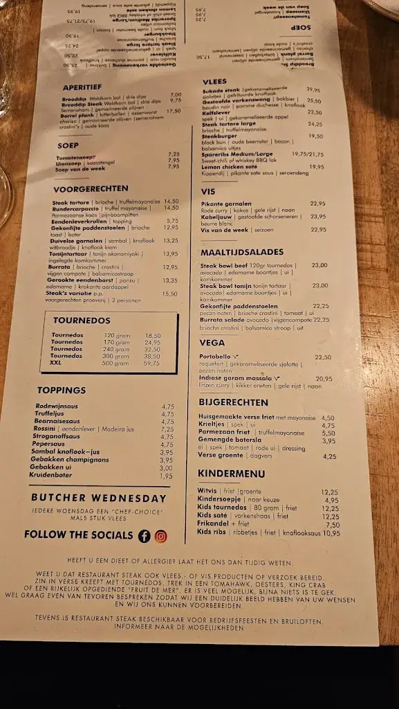 Menu_Restaurant Steak_Alkmaar_image_1