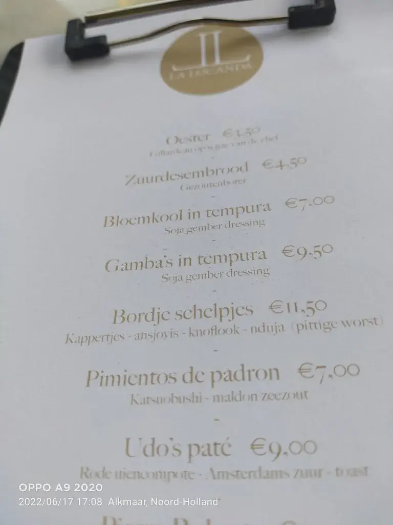 Menu_Restaurant La Locanda Alkmaar_Alkmaar_image_1