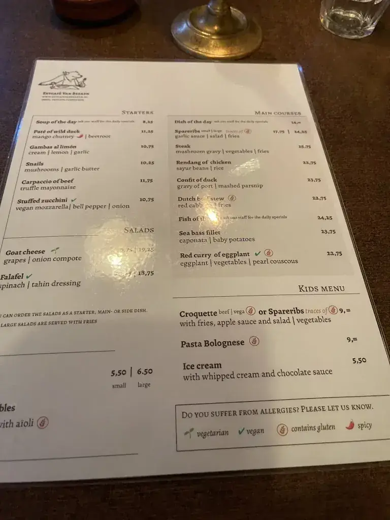 Menu_Restaurant Van Beeren_Amsterdam_image_3